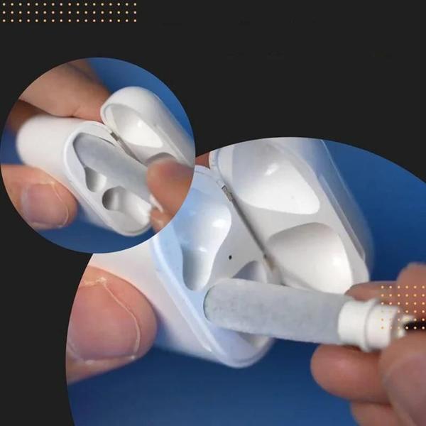 Imagem de Limpador De Fone De Ouvido Bluetooth Sem Fio Antibacteriano Profissional Multifuncional Higienizador Cera Headset 3 Em 1