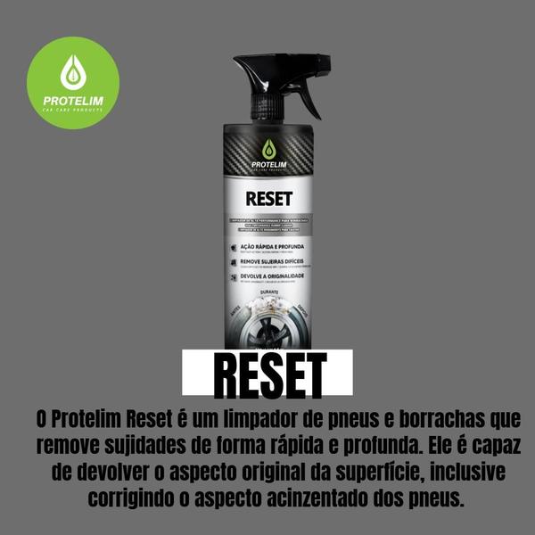 Imagem de Limpador De Pneus Borrachas Plástico Reset Protelim 500ml