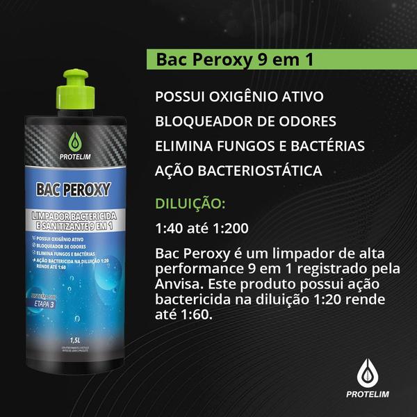 Imagem de Limpador de Uso Geral 9 em 1 Bac Peroxy 1,5 ml Protelim