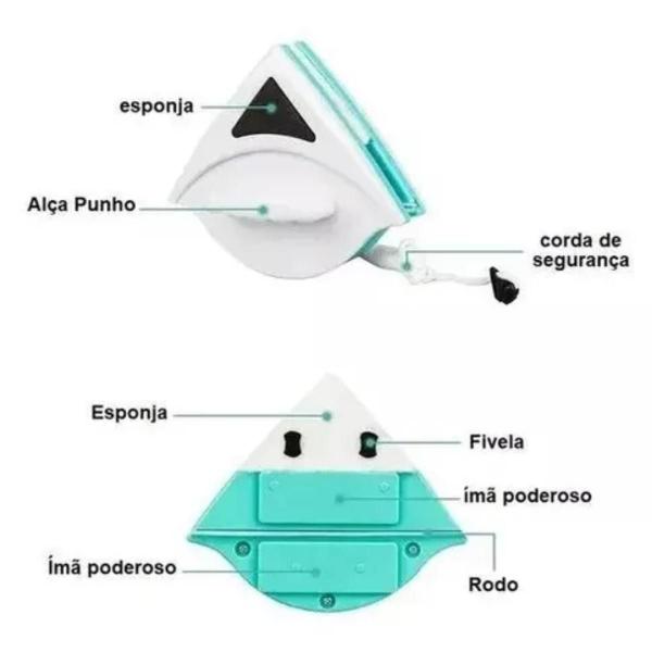 Limpador De Vidro Magnético Dupla Face super Imã Rodo Mágico - Bela Importados Imagem de Limpador De Vidro Magnético Dupla Face super Imã Rodo Mágico