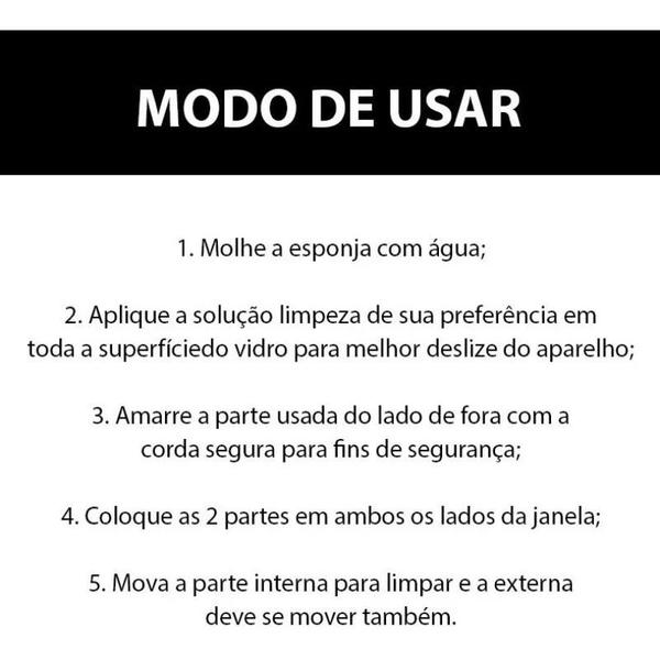 Imagem de Limpador de Vidro Magnetico, Limpa Vidro, Limpa Vidro Magnetico, Rodo Limpa Vidro, Rodo Magico, Rodo para Limpar Vidro