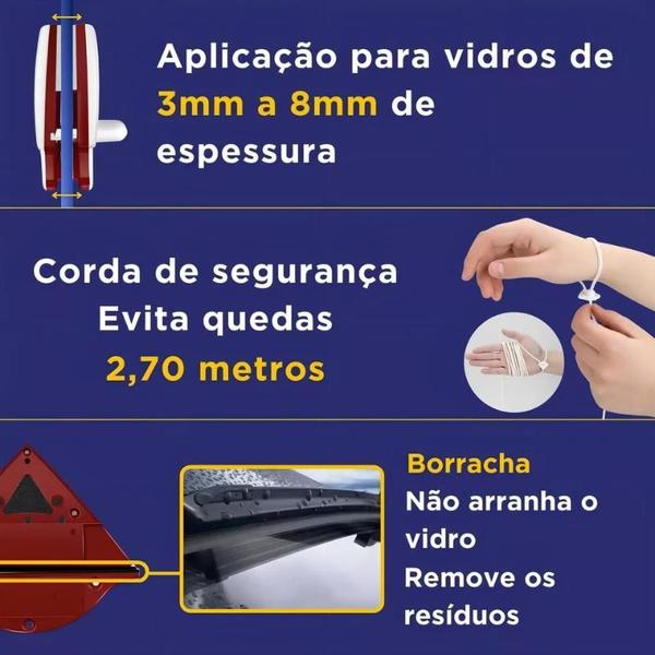 Imagem de Limpador de Vidro Magnetico Profissional Limpador de Janela Magnetico Dupla Face Limpa Vidro Magnetico