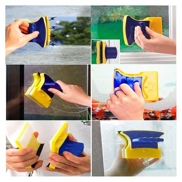 Limpador De Vidros Magnético Com Super Imã Duplo E Rodinho - Laurus Imagem de Limpador De Vidros Magnético Com Super Imã Duplo E Rodinho