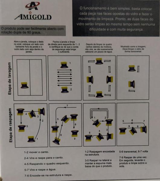 Imagem de Limpador De Vidros Magnético De Plástico - Amigold