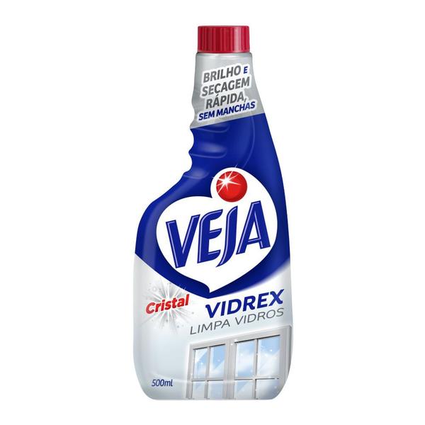 Imagem de Limpador de Vidros Vidrex Cristal Refil Veja 500ml