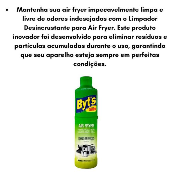 Limpador Desengordura Airfryer Perfumado Byt's Semorin 500ml Imagem de Limpador Desengordura Airfryer Perfumado Byt's Semorin 500ml