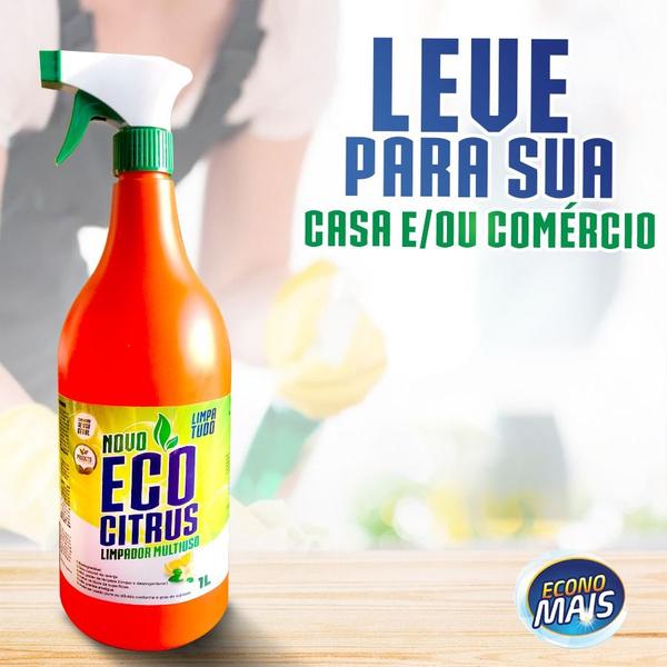 Imagem de Limpador desengordurante  multiuso eco citrus  1l kit com 3 