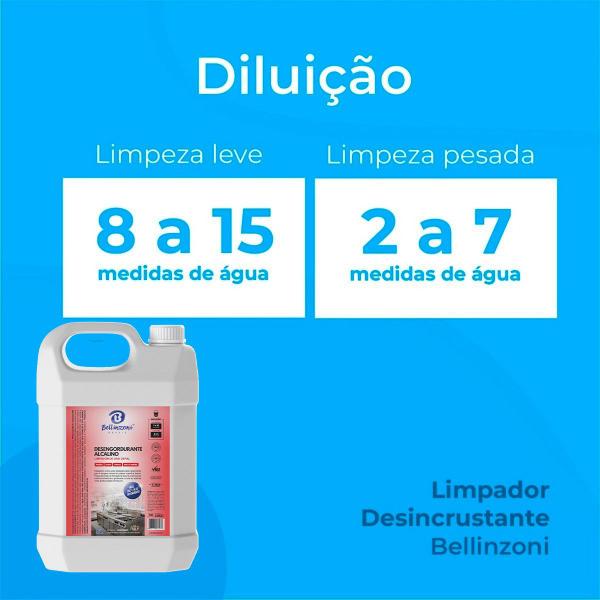 Imagem de Limpador Desincrustante Bellinzoni 1L ou 5L Limpeza E Remoção