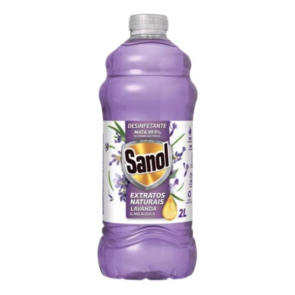 Limpador Desinfetante Extratos Naturais Lavanda Sanol 2L - Plush Sanol Imagem de Limpador Desinfetante Extratos Naturais Lavanda Sanol 2L