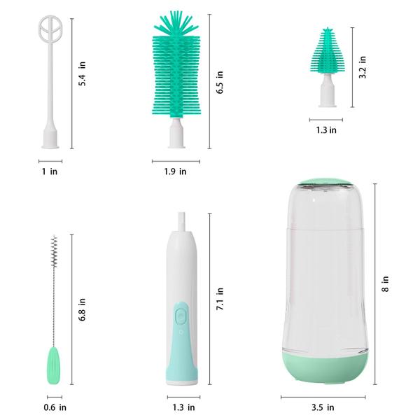 Imagem de Limpador elétrico de escovas para garrafas FAN HOME Portable com conjunto