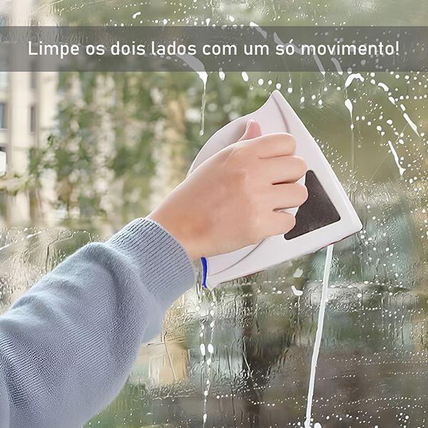 Imagem de Limpador Escova Magnética Dupla Face para Vidros Janelas