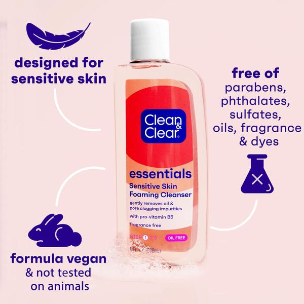 Imagem de Limpador facial Clean & Clear Essentials sem óleo 240 ml