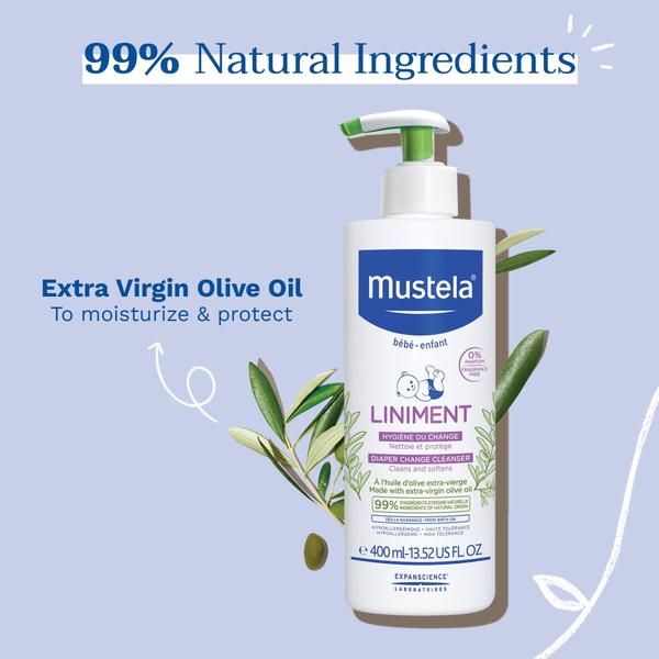 Imagem de Limpador Mustela Liniment No-Rinse com azeite de oliva extra virgem 400 ml