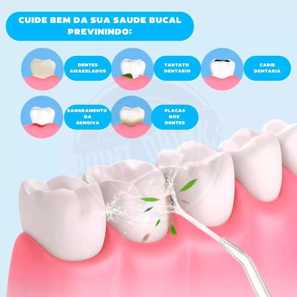 Imagem de Limpador Oral Irrigador Bucal Water Dentes Gengiva Lingua