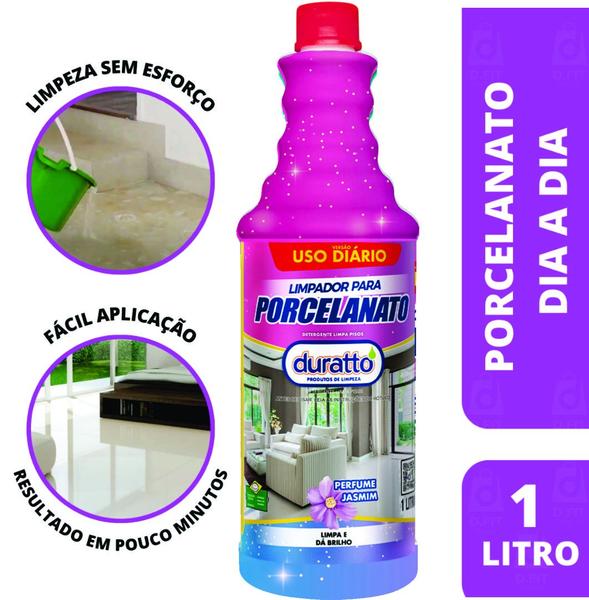 Limpador para porcelanato uso diario 1l duratto jasmin Imagem de Limpador para porcelanato uso diario 1l duratto jasmin