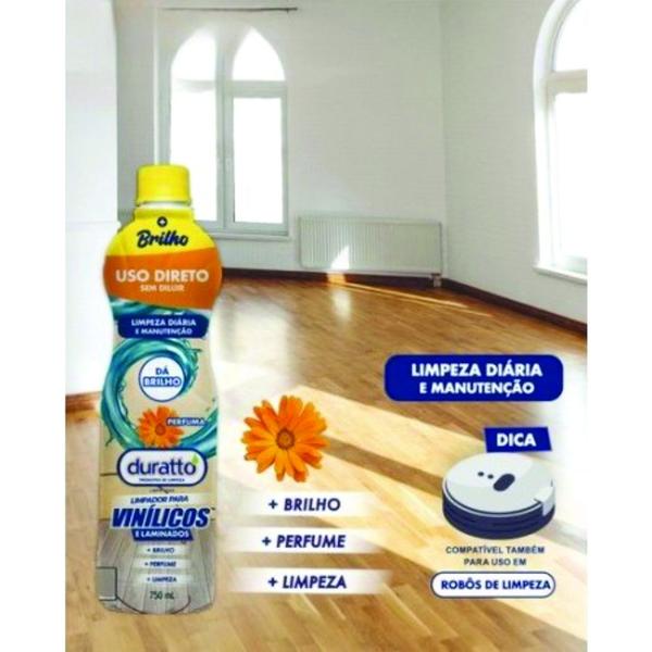 Imagem de Limpador pisos laminados e vinílicos super brilho super perfumado 750ml pronto uso limpeza para dia dia