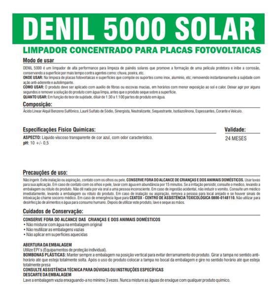 Imagem de Limpador Placa Fotovoltaicas Energia Solar Denil 5000 5lt