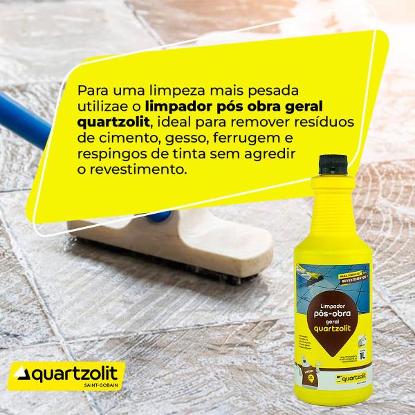 Imagem de Limpador Pós Obra Geral Desincrustante 1 Litro Kit C/ 2und