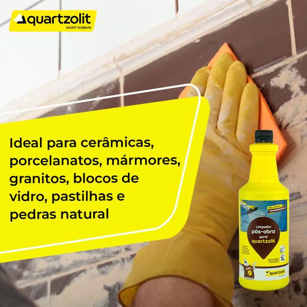 Imagem de Limpador Pós Obra Geral Desincrustante 1 Litro Kit C/ 2und