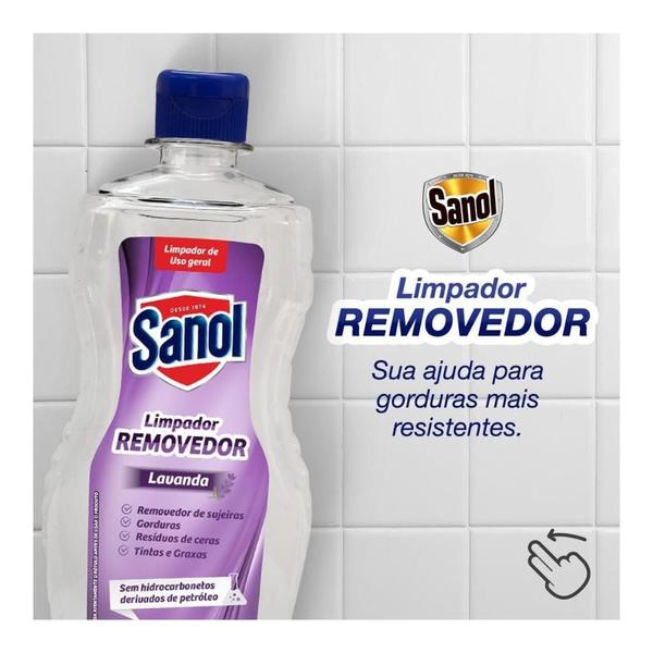 Imagem de Limpador Removedor Uso Geral Sem Hidrocarbonetos Lavanda 500 Ml Sanol