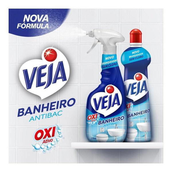 Imagem de Limpador Spray Anti Bac Veja Banheiro Oxi 500Ml Refil