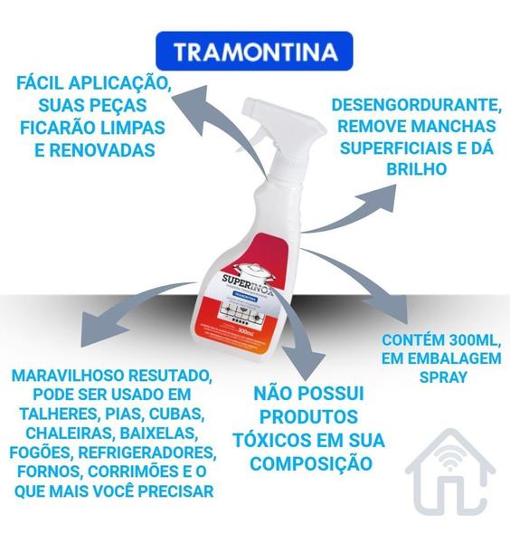 Imagem de Limpador Spray Para polimento Superinox 300ml Tramontina Ref: 94537/003