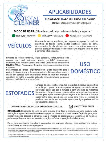 Limpador Universal Flotador Alcalino Multiuso Desengordurante Xs Total Cleaner 1 Litro Imagem de Limpador Universal Flotador Alcalino Multiuso Desengordurante Xs Total Cleaner 1 Litro