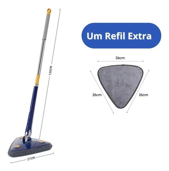 Limpador Vidros Ajustável: Mop Esfregão Triangular 360 Rodo - DRAIK Imagem de Limpador Vidros Ajustável: Mop Esfregão Triangular 360 Rodo
