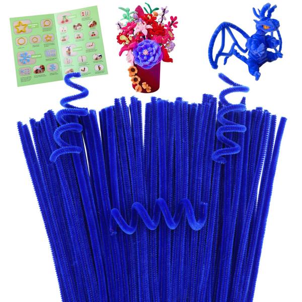 Imagem de Limpadores de cachimbo Giwrmu Sapphire Blue Chenille Stem x100