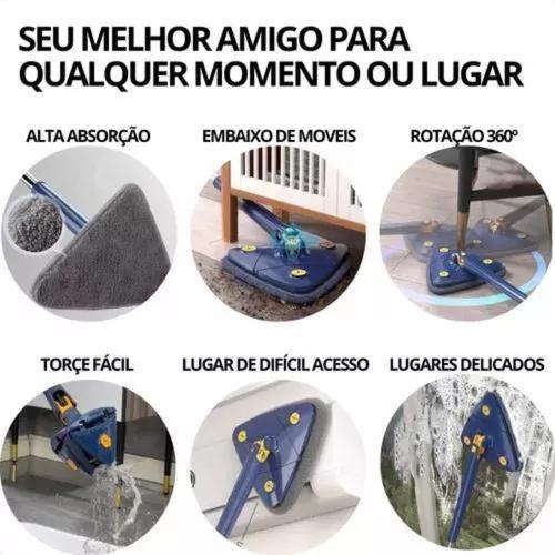 Limpeza 360: Rodo De Limpeza Esfregão Triangular Giratório Limpa Vidros - Melhor Preço Imagem de Limpeza 360: Rodo De Limpeza Esfregão Triangular Giratório Limpa Vidros