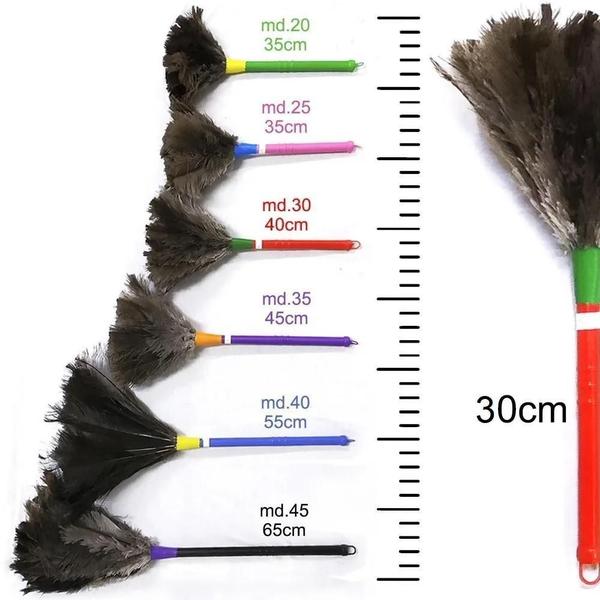 Imagem de Limpeza De Móveis Casa Espanador Pena Avestruz 30Cm Tira Pó