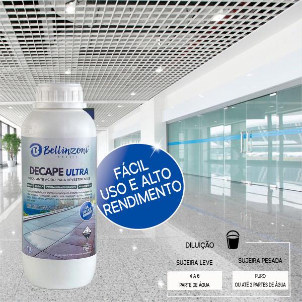 Limpeza Profunda Decapante Ultra Pisos Granito 1l Kit 3 - bellinzoni Imagem de Limpeza Profunda Decapante Ultra Pisos Granito 1l Kit 3