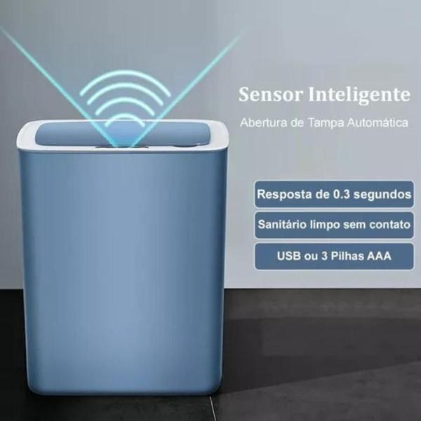 Imagem de Limpeza Simplificada: Lixeira Sensor Automática Compacta