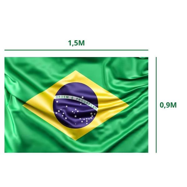 Imagem de Linda Bandeira Brasil Brasileira Grande 1,5 X 0,9 M Copa