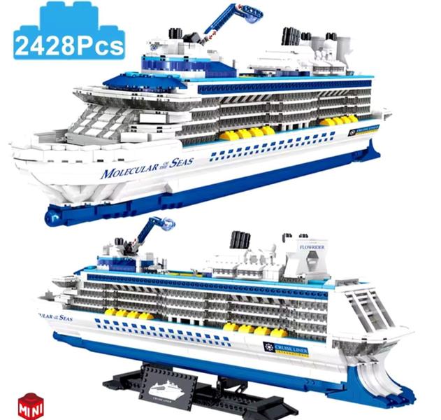 Imagem de Lindo navio cruzeiro com 2.428 peças para montar - cruise liner mod 01030