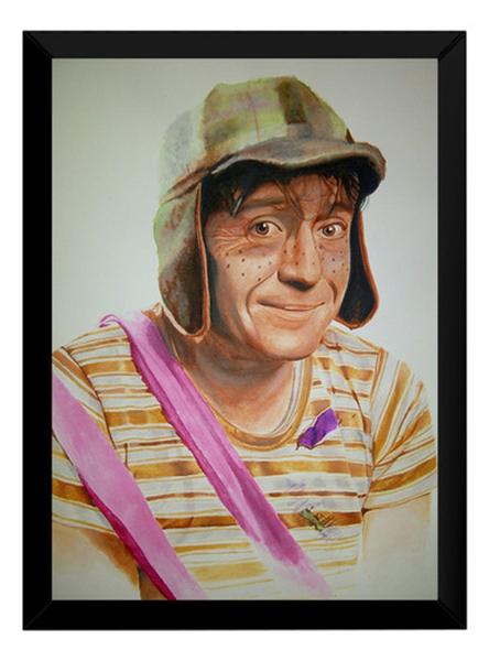 Imagem de Lindo Quadro Arte Estilo Pintura Chaves Chesperito 42x29cm