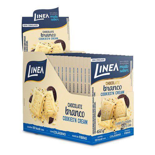 Linea Chocolate Cookies'n Cream Sem Açúcar 30g - 15 Unidades Imagem de Linea Chocolate Cookies'n Cream Sem Açúcar 30g - 15 Unidades