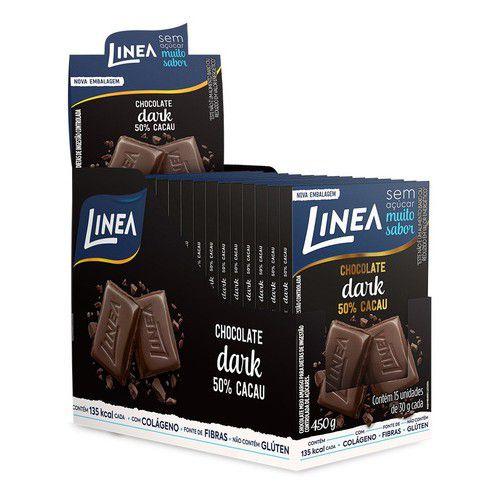 Imagem de Linea Chocolate Dark 50% Sem Açúcar 30g - 15 Unidades