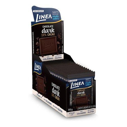 Imagem de Linea Mini Chocolate Dark 50% Sem Açúcar 13g - 15 Un