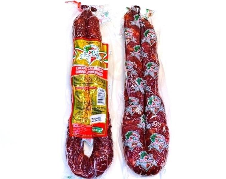Linguiça Calabresa Curada C/ Pimenta Tipo Italiana - Di Calani Imagem de Linguiça Calabresa Curada C/ Pimenta Tipo Italiana