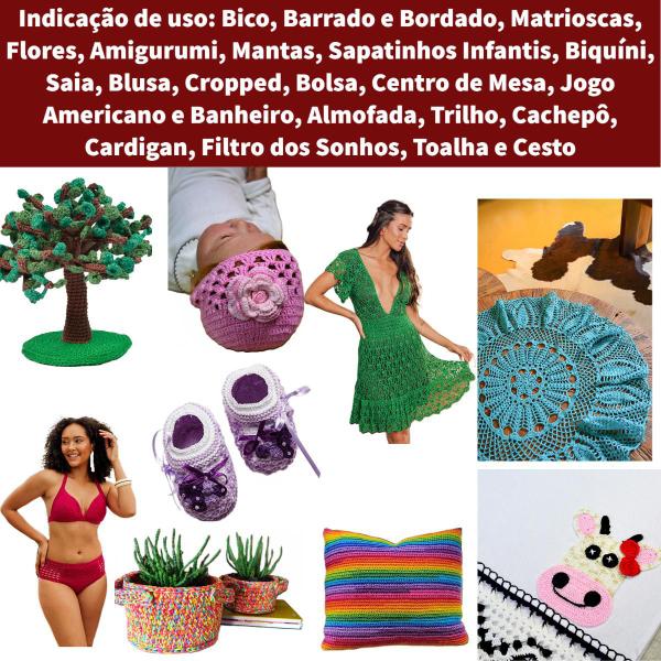 Linha Anne 500 Metros de 295 TEX e 100% Algodão Circulo para Crochê, Tricô, Bico, Barra, Artesanato e Amigurumi Imagem de Linha Anne 500 Metros de 295 TEX e 100% Algodão Circulo para Crochê, Tricô, Bico, Barra, Artesanato e Amigurumi