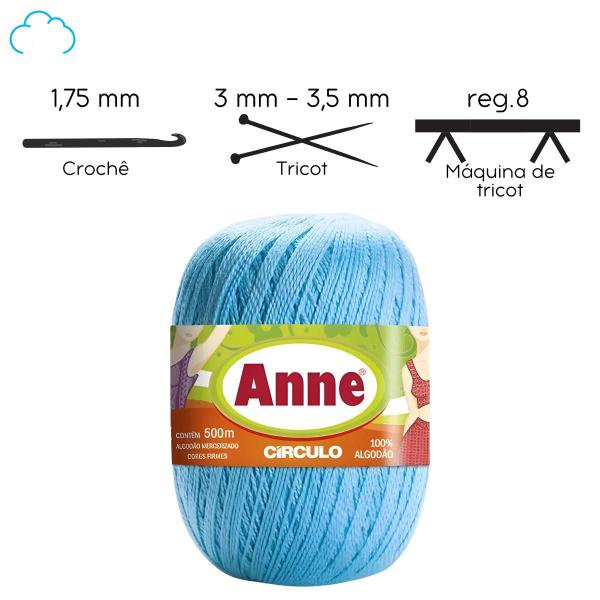 Imagem de Linha Artesanato De Costura Anne Crochê Tricot Maquina 500m