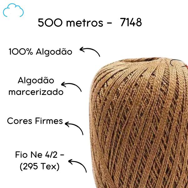 Imagem de Linha Artesanato De Costura Anne Crochê Tricot Maquina 500m