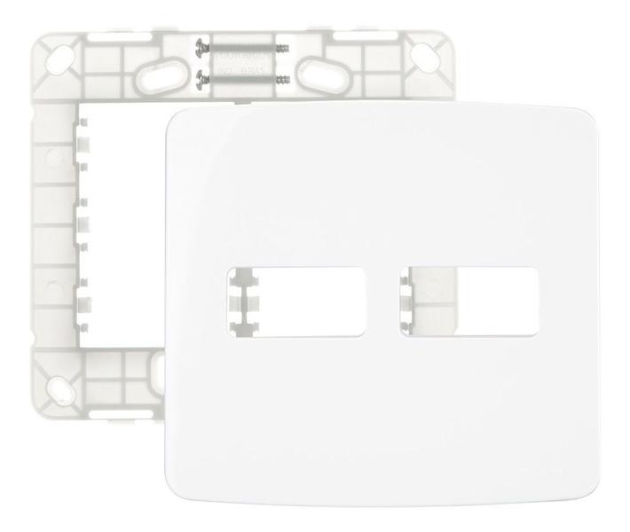 Linha B3 Conj 44 Placa 2 Módulos Interruptor Tomada - Margirius Imagem de Linha B3 Conj 44 Placa 2 Módulos Interruptor Tomada