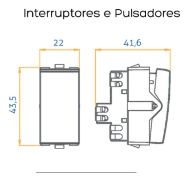 Imagem de Linha B3 Interruptor Pulsador Campainha 10a 250v