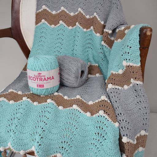 Linha Barbante Euroroma Ecotrama Fio 4 Novelo de 200 Gramas e 340 Metros para Crochê, Tricô e Amigurumi Imagem de Linha Barbante Euroroma Ecotrama Fio 4 Novelo de 200 Gramas e 340 Metros para Crochê, Tricô e Amigurumi