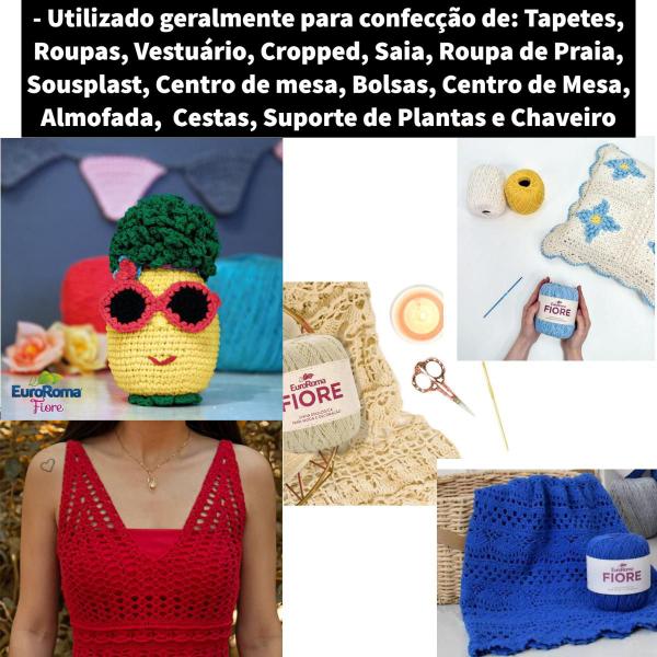 Linha Barbante Fiore Fio N2 Novelo com 150 Gramas Euroroma para Crochê, Tricô e Artesanato Imagem de Linha Barbante Fiore Fio N2 Novelo com 150 Gramas Euroroma para Crochê, Tricô e Artesanato