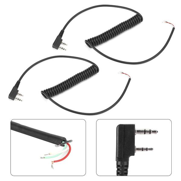 Imagem de Linha de cabo de microfone Zopsc Electric 2 pinos e 4 fios para Baofeng UV5R