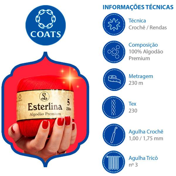 Imagem de Linha Esterlina Nº5 Coats Corrente Algodão Premium 230m