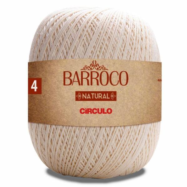 Imagem de Linha Fio Cordão Barbante Barroco Natural Círculo Nº4 - 700G